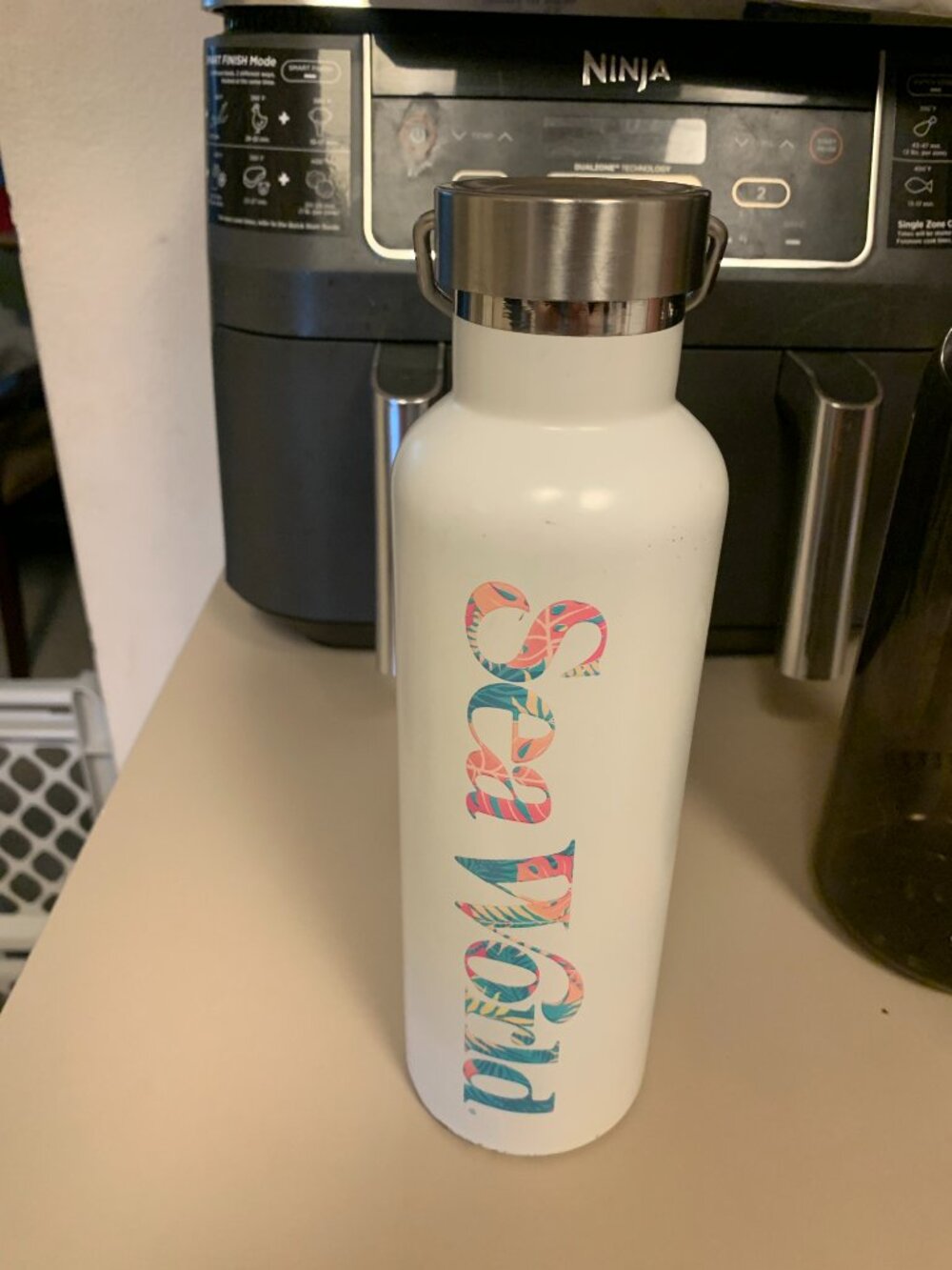 SeaWorld White Water Bottle - Colorful SeaWorld Design